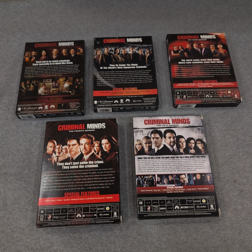 Criminal Minds Seasons 1-5 DVD Bundle Box Set FBI Crime Drama Series VG - Picture 3 of 4